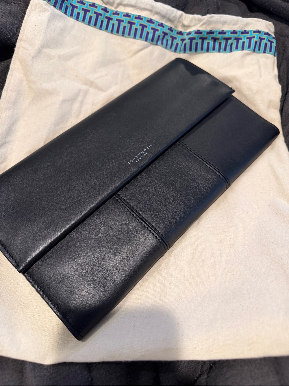 Tony Burch Black Leather women’s Wallet Clutch